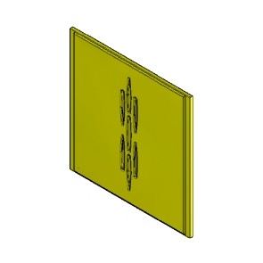Carreaux latéraux en céramique JAUNE poêle RED MARGHERITA AIR - 2014 41250903960