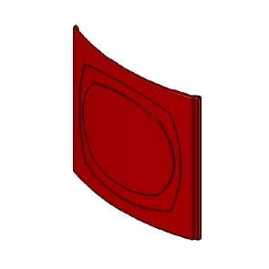 Carreaux latéraux en céramique BORDEAUX poêle RED ORCHIDEA AIR 41250903160