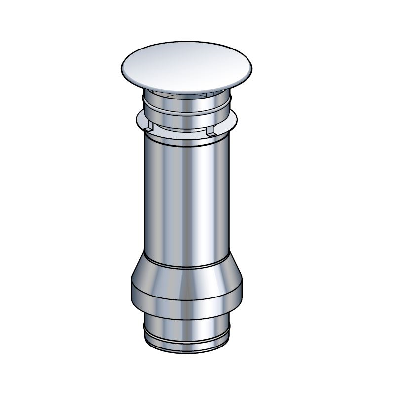 Terminal vertical inox grand modèle Poujoulat PGI 80/130 Ref.37080581