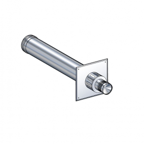 Terminal horizontal (avec plaque de propreté inox extérieure) Poujoulat PGI 80/130 Ref.37080782