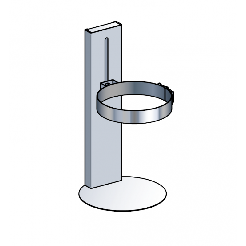 Maintien au sol réglable 13 à 22 cm inox Poujoulat PGI 80/130 Ref.37080709