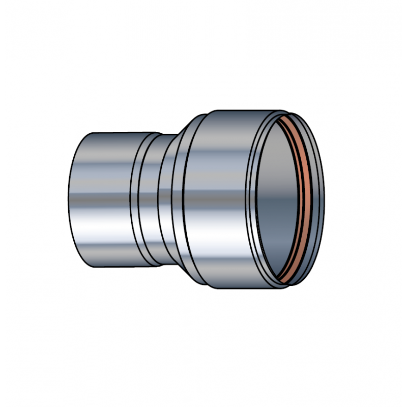 Adaptateur air étanche flexible Ø 60-80 mm buse inox Poujoulat PGI 60-80 Ref.37060912