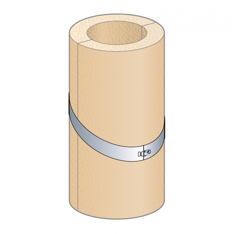 Coquille isolante plafond rampant pente 0-40% (hauteur 50 cm) Poujoulat PGI 80/130 Ref.37080745