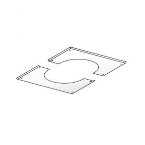 Plaque de propreté blanche pour PDSER pente 41-80% Poujoulat PGI 80/130 Ref.37080723