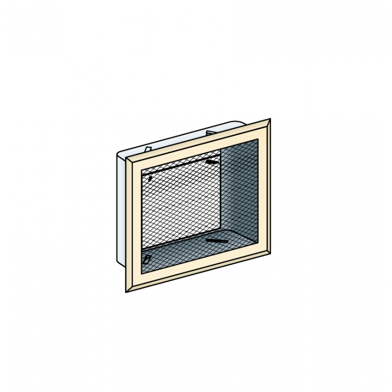 Grille de ventilation coffrage 16x16 cm Poujoulat Poujoulat PGI 100/150 Ref.55000278