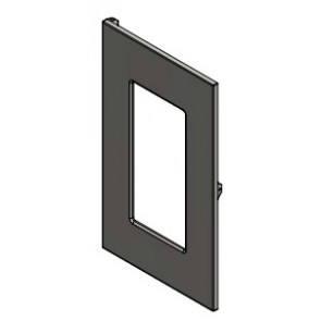 Cadre porte foyer Noir 500° FREEPOINT GLASS 4D13015702061