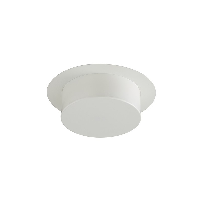 Finition plafond ronde blanche  Poujoulat pour conduit isolé en attente de diamètre intérieur  180 à 230 mm