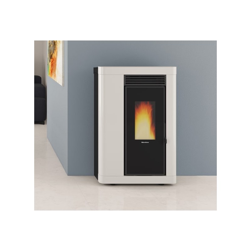 EXTRAFLAME ANNABELLA AD EVO BlancPoêle à pellets canalisable extra-plat 9 kW