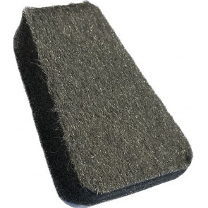 Eponge laine d'acier pour nettoyage vitre de poêle face abrasive