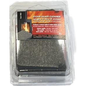 Pack 2 éponges réutilisables en laine d'acier pour nettoyage de vitre de  poêle