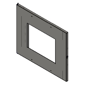 Cadre porte finition laquée noir poêle MCZ VIVO 80 PELLET COMFORT AIR - 2012 41401256640V