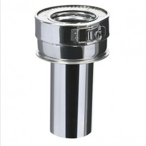 Adaptateur Poujoulat Therminox double paroi-simple paroi réduit Ø 180 mm  Ø 100 mm Réf.21180149