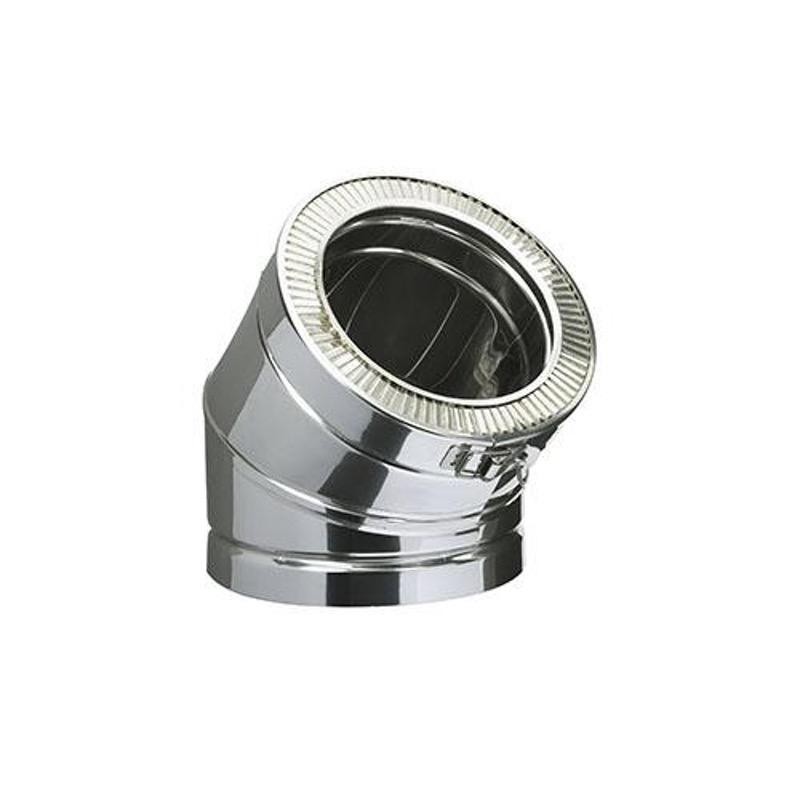 Elément coudé à 45° Poujoulat Therminox inox inox Ø150 mm Réf.21150021