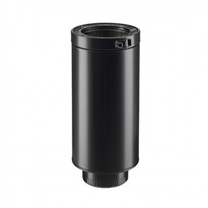 Elément droit de finition Poujoulat Therminox noir hauteur 45 cm Ø 150 mm (Poêle Ø 150 mm) Réf.21150015-9019