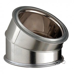 Coude Poujoulat à 30° Inox-Galva Ø150 mm
