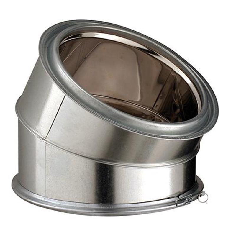 Coude Poujoulat à 30° Inox-Galva Ø150 mm Coude Poujoulat à 30° Inox-Galva Ø150 mm