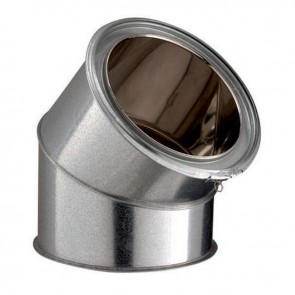 Coude Poujoulat à 45° Inox-Galva Ø230 mm