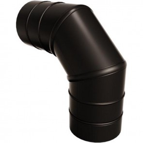 Coude 90° air simple paroi Ø 60 mm noir Poujoulat PGI 60 Ref. 08060531-9030