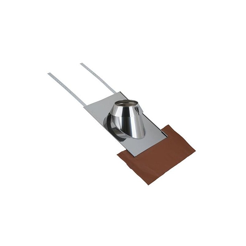 Solin inox tuiles brique Poujoulat Therminox Poujoulat Therminox 15 à 30° Ø 150 mm Réf.20150070/51 Solin inox tuiles brique Poujoulat Therminox Poujoulat Therminox 15 à 30° Ø 150 mm Réf.20150070/51
