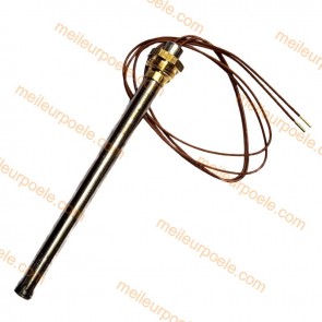 Bougie d'allumage poêle à pellets 300W compatible longueur  140 mm - diamètre 9,9 mm Raccord à vis
