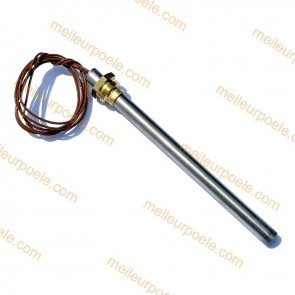 Bougie d'allumage poêle à pellets 300W compatible Longueur 138 mm - diamètre 9,9 mm Raccord à vis