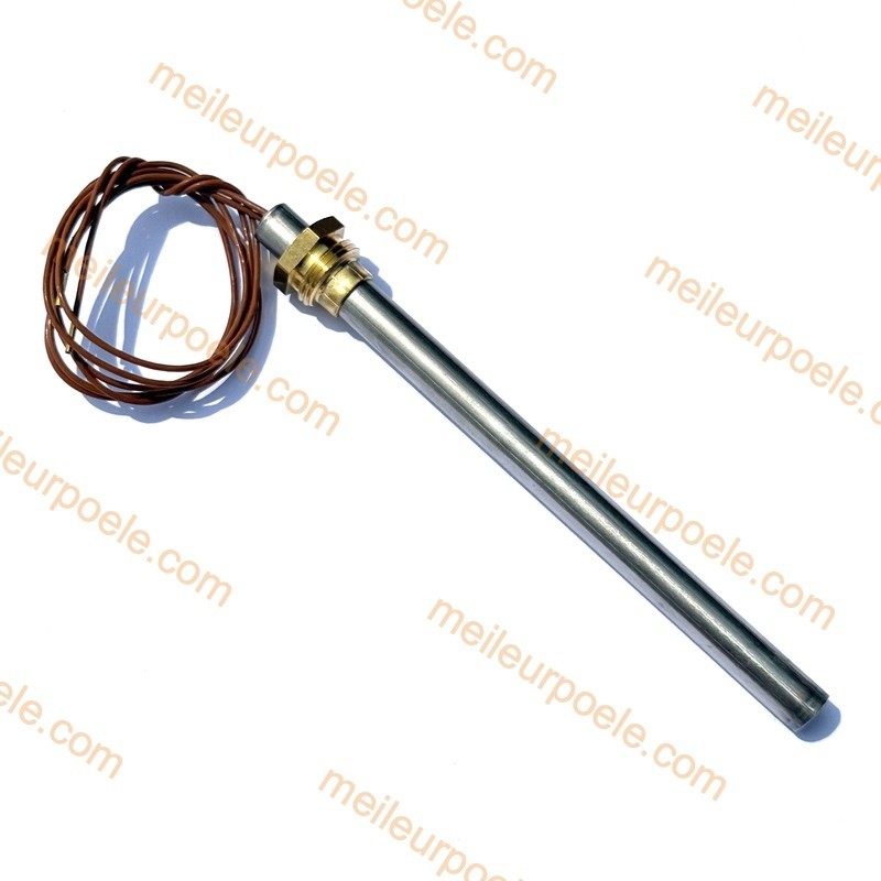 Bougie d'allumage poêle à pellets 300W compatible Longueur 138 mm - diamètre 9,9 mm Raccord à vis Bougie d'allumage poêle à pellets 300W compatible Longueur 138 mm - diamètre 9,9 mm Raccord à vis