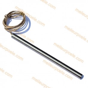 Bougie d'allumage poêle à pellets 300W compatible Longueur 155 mm - diamètre 9,9 mm