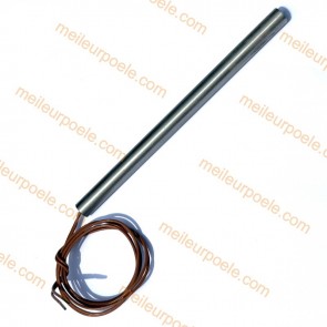 Bougie d'allumage poêle à pellets 280W compatible Longueur 155 mm - diamètre 10 mm HT62686