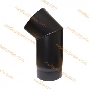 Coude raccordement poêle a bois 45° diamètre  150 mm