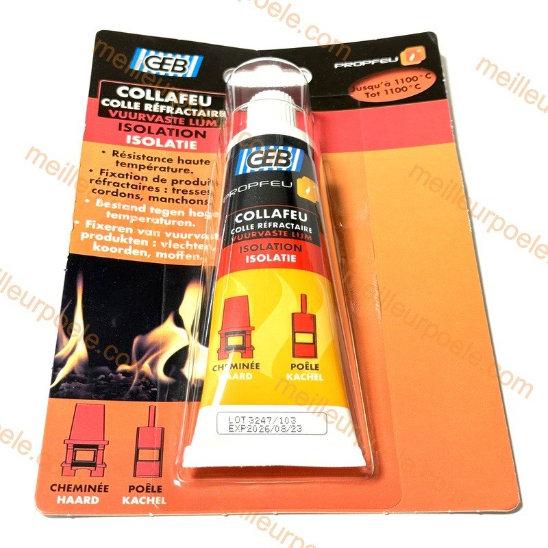 Colle haute température 1100°C tube 50 ml pour joints de poêle