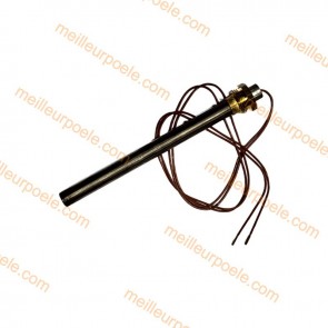Bougie d'allumage poêle à pellets 270W compatible longueur  130 mm - diamètre 9,9 mm Raccord à vis