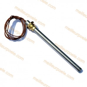 Bougie d'allumage poêle à pellets 300W compatible Longueur 138 mm - diamètre 9,9 mm Raccord à vis