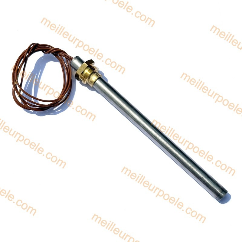 Bougie d'allumage poêle à pellets 300W compatible Longueur 138 mm - diamètre 9,9 mm Raccord à vis Bougie d'allumage poêle à pellets 300W compatible Longueur 138 mm - diamètre 9,9 mm Raccord à vis