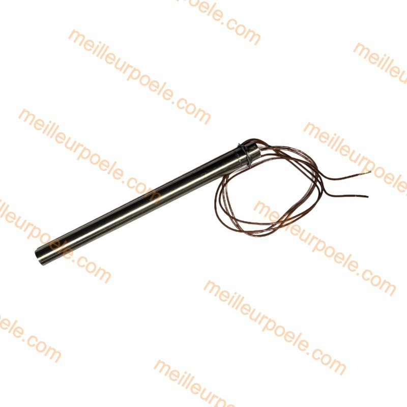 Bougie d'allumage poêle à pellets 350W compatible Longueur 160 mm - diamètre 12,5 mm Raccord à bride