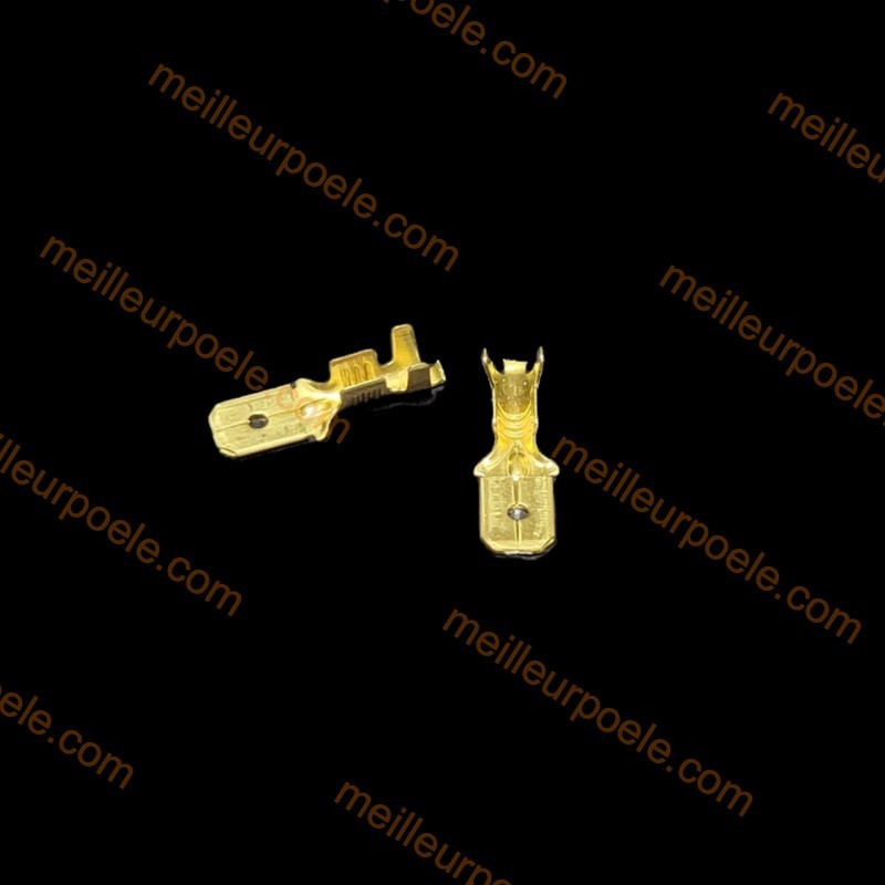 Connecteur Faston mâle pour bougie d'allumage de poêle à pellet (2 pièces) VA79489M Connecteur Faston mâle pour bougie d'allumage de poêle à pellet (2 pièces) VA79489M