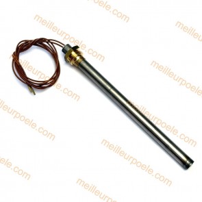 Bougie d'allumage poêle à pellets 280W compatible Longueur 150 mm - diamètre 9