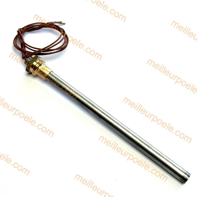 Bougie d'allumage poêle à pellets 300W compatible  Longueur 170 mm - diamètre 9,9 mm Raccord à vis
