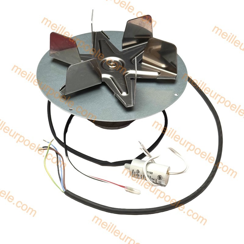 Ventilateur aspiration fumées AVEC encoder pour chaudières RED Ref.414508016. Livré avec condensateur.