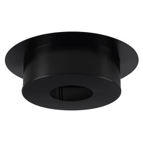 Poujoulat finition plafond noire ronde hauteur 12 cm pour conduit Ø 180 à 230 mm