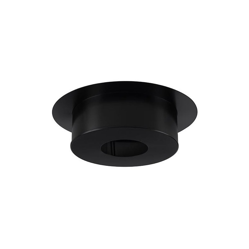Poujoulat finition plafond noire ronde hauteur 12 cm pour conduit Ø 180 à 230 mm Poujoulat finition plafond noire ronde hauteur 12 cm pour conduit Ø 180 à 230 mm