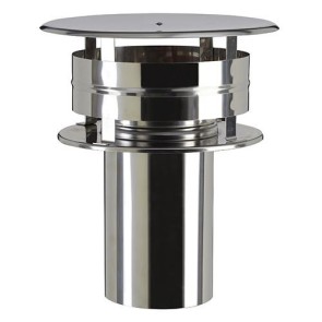 KIT CHAPEAU ASPIRATEUR POUR  SORTIE DE TOIT INOX Ø200MM INOX NON PEINT