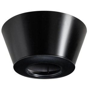 Poujoulat finition plafond déco noire hauteur 220 mm pour conduit en attente Ø 180 à 230  mm