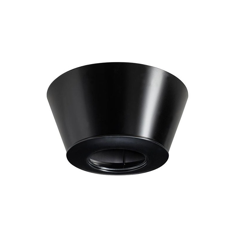 Poujoulat finition plafond déco noire hauteur 220 mm pour conduit en attente Ø 180 à 230  mm