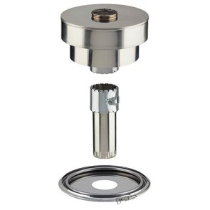 KIT ADAPTATION NOIR SUR CONDUIT INOX/GALVA Ø230 MM POUR RACCORDEMENT FUMISTERIE ÉMAILLÉE Ø100 MM