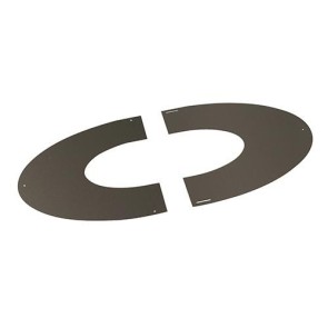 Plaque de propreté NOIRE Poujoulat Therminox  pour pente de toit 30 à 40° inox Ø 150 mm Réf.20150107