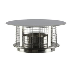 Chapeau pare pluie anti-oiseaux inox inox Poujoulat TherminoxØ 150 mm Réf.21150088