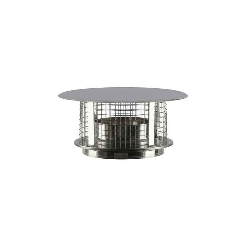 Chapeau pare pluie anti-oiseaux inox inox Poujoulat TherminoxØ 150 mm Réf.21150088