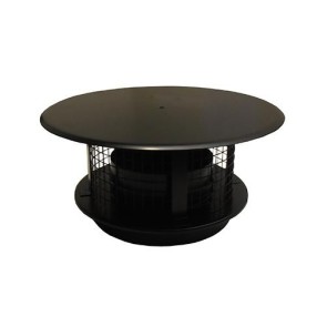 Chapeau pare pluie anti-oiseaux noir Poujoulat TherminoxØ 150 mm Réf.21150088-9019