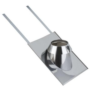 Solin inox ardoises NON PEINT Poujoulat Therminox  30 à 45° Ø 150 mm Réf.20150074