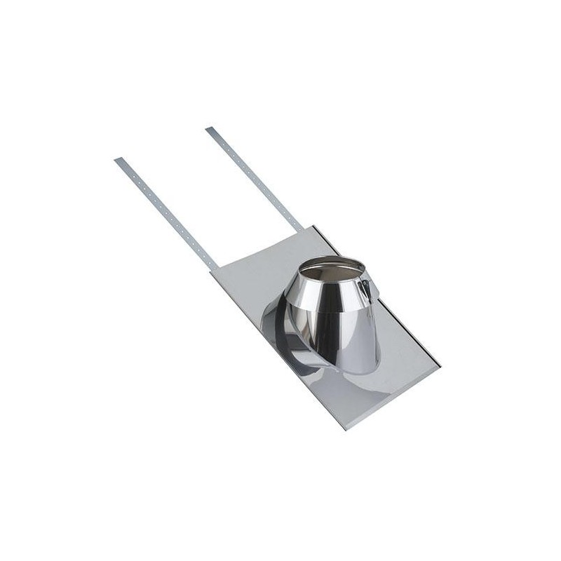 Solin inox ardoises NON PEINT Poujoulat Therminox  30 à 45° Ø 150 mm Réf.20150074